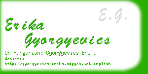 erika gyorgyevics business card